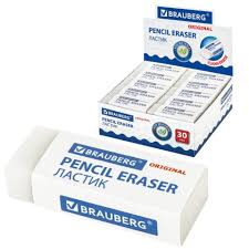 Ластик Brauberg 228076 карт. держ. 1/60/30