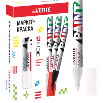 Маркер- краска DeVente белый 5043700/400 1/12