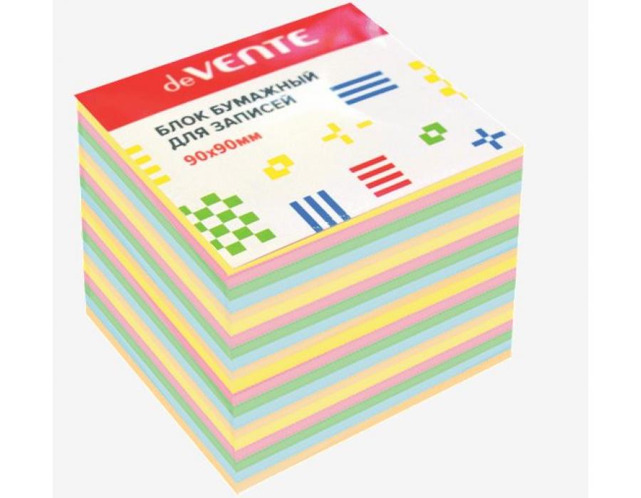 Блок для записей 90х90х90 5 цвет 20сл пастель DeVente 2012202 1/12