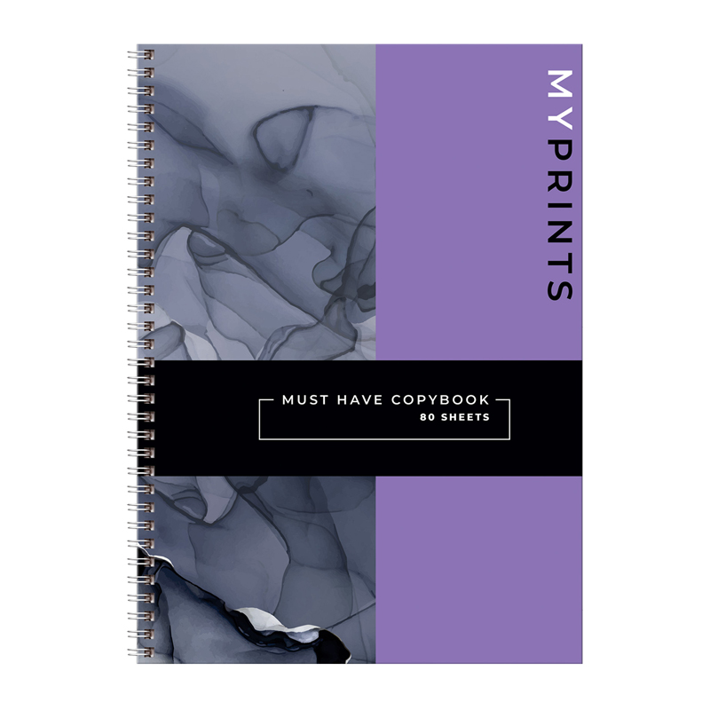 Книга д\зап А4 80л гребень BG "My prints 11229
