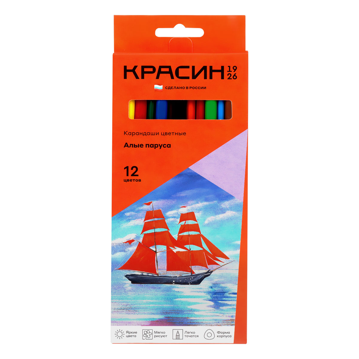 Карандаши 12цв Красин трехгран. 120100, 120400 1/12