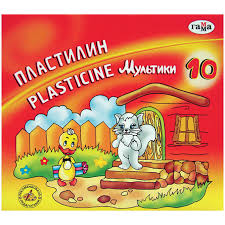 Пластилин 10цв ГАММА мультики 200г 1/20
