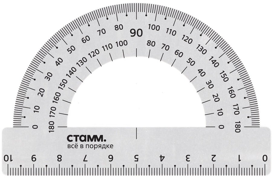 Транспортир металлический 10см ТС-10 ТР-31662 1/100