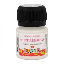 Краски акриловая 20мл флуоресцентная белая Decola 4326104