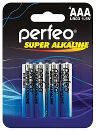 Батарейка мизин. LR03 Perfeo alkaline, блистер 1/4/120
