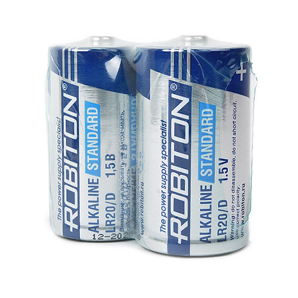 Батарейка большая LR20 Robiton alkaline 1/2