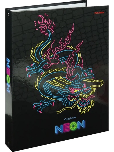 Тетрадь на кольцах 80л Проф фольга "NEON" 3239