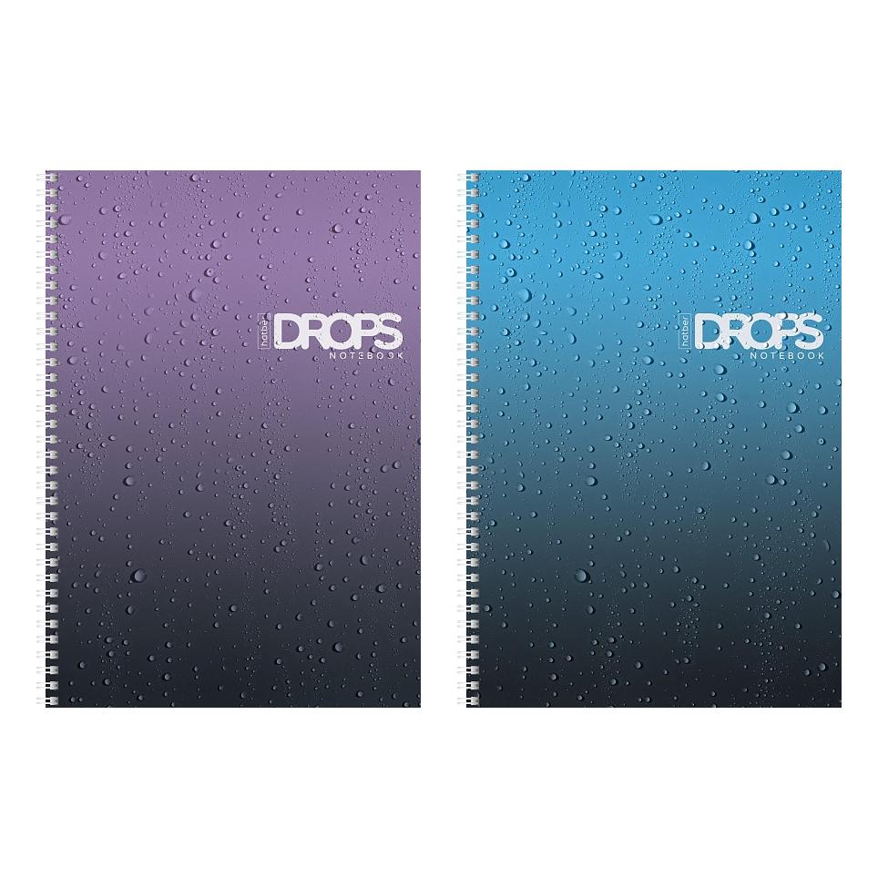 Тетрадь А4 80л гребень Хатбер "Drops" 1/28