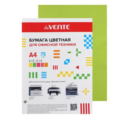 Бумага А4 50л Devente неон зеленая 2072239 1/40