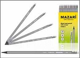 Карандаш ч\г Mazari syber 6116 с ластик 1/72