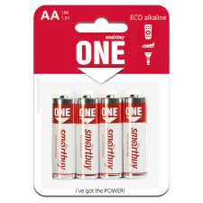Батарейка пальчик. LR6 Smartbuy One alcaline блистер 1/4/48