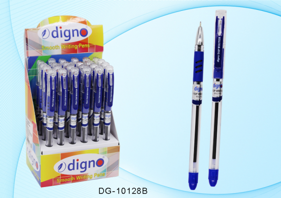 Масляная ручка Digno Topwriter 10128 синяя с грип 1/10