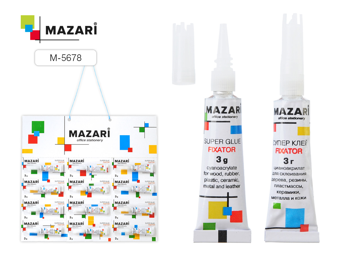 Клей супер Mazari "Fixator" 3г 5678 1/12