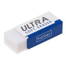 Ластик Hatber Ultra 059406 карт. держ. 1/40