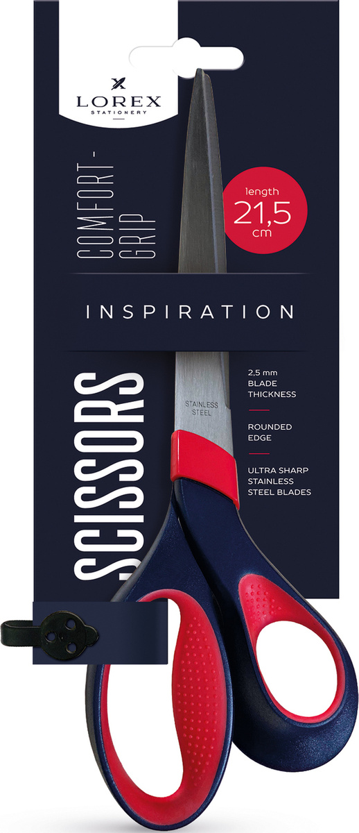 Ножницы Lorex Inspiration 215мм прорезин. ручки 1/12
