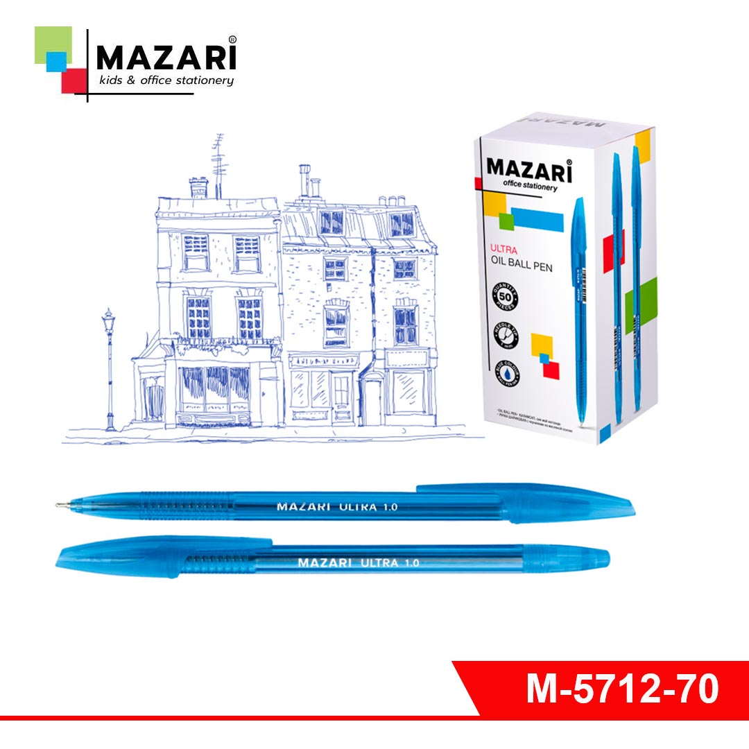 Масляная ручка Mazari Ultra 5712 синяя 1/50