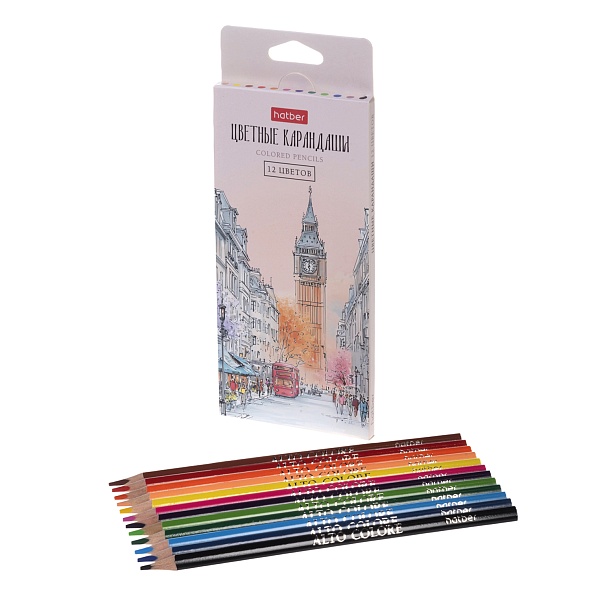 Карандаши 12цв Hatber 3-гран мягкие Alto Colore 94520, Colora 063837 1/12