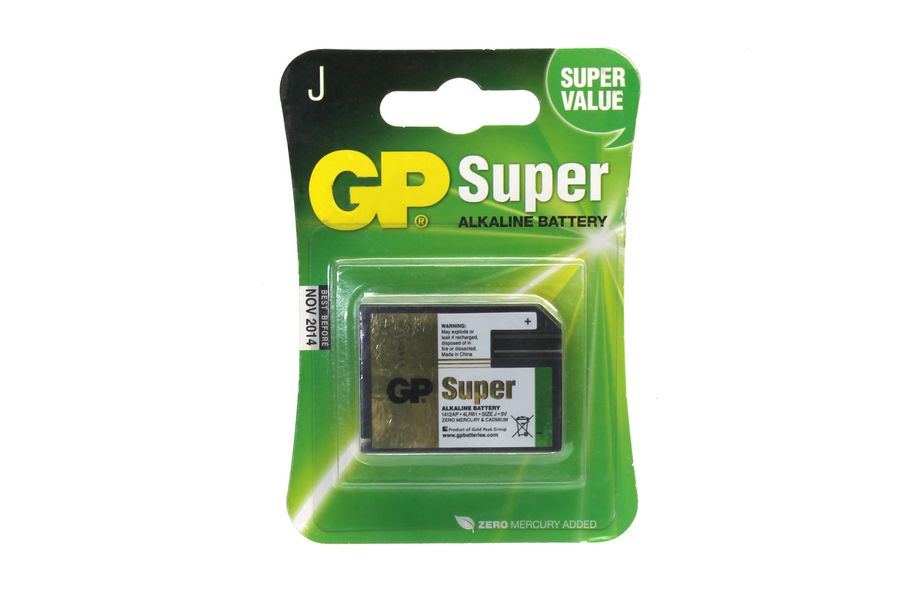 Батарейка 4LR61 GP Super 1412AP-2CR1 alkaline 6V 1/10