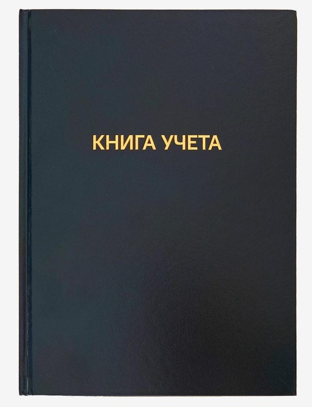 Книга учета 144л б/винил клетка Devente 2056461 черная 1/16