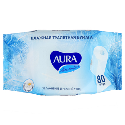 Туалетная бумага влажная 80шт. "AURA" 914-039 