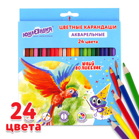 Карандаши акварельные 24цв Юнландия 181404