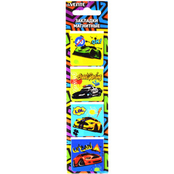 Закладки магнитные набор 4шт deVente Cool Guys 8065226 Racing 8065005 