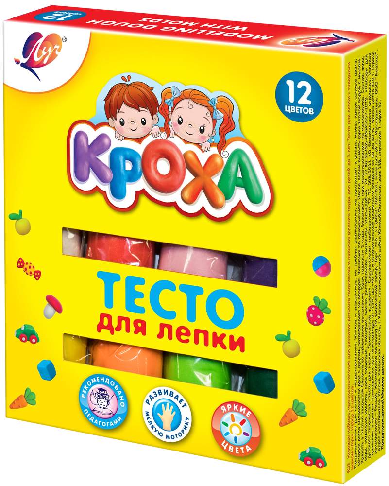 Тесто для лепки Луч 12цв 31с2045