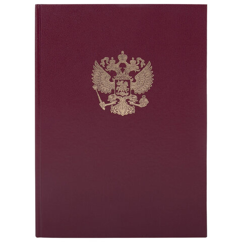 Книга учета 96л твер. бумвинил клетка Brauberg бордовая 130276 130224 1\10