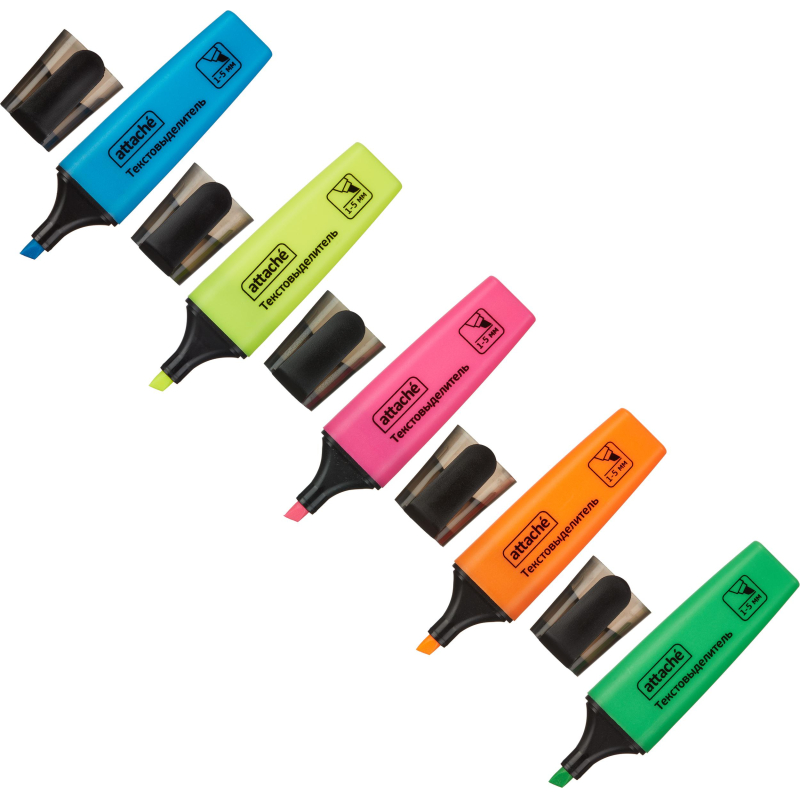 Набор текстовыделителей 5цв Attache Colored 958569