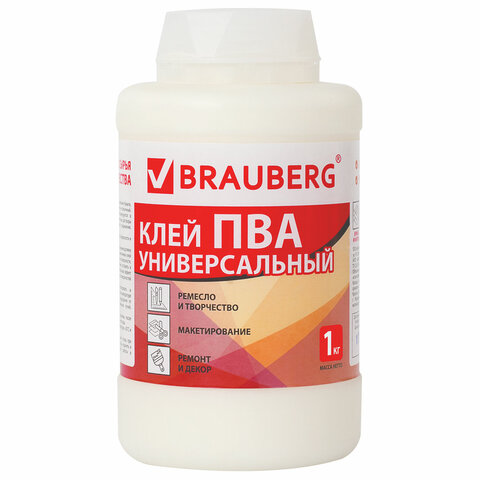 Клей ПВА Brauberg 1кг универс. 600983 1/6
