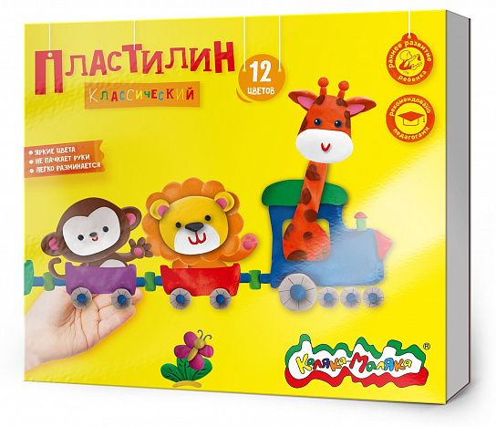 Пластилин 12цв "Каляка" 240г