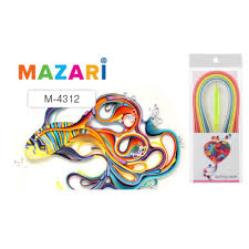 Набор бумаги для квилинга Mazari 4312 5мм 20цв 240 полос с инструм.