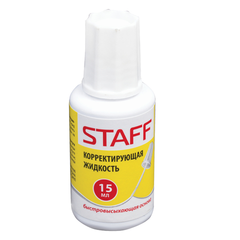 Корректирующая жидкость Staff 228642, кисть водн. 1\12