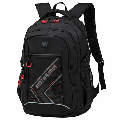 Рюкзак Brauberg 271653 молодежный черный 47*33*18 эргономичная спинка