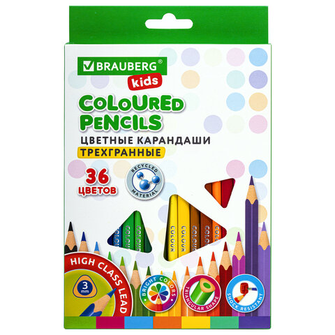 Карандаши 36цв Brauberg 181945 1/6