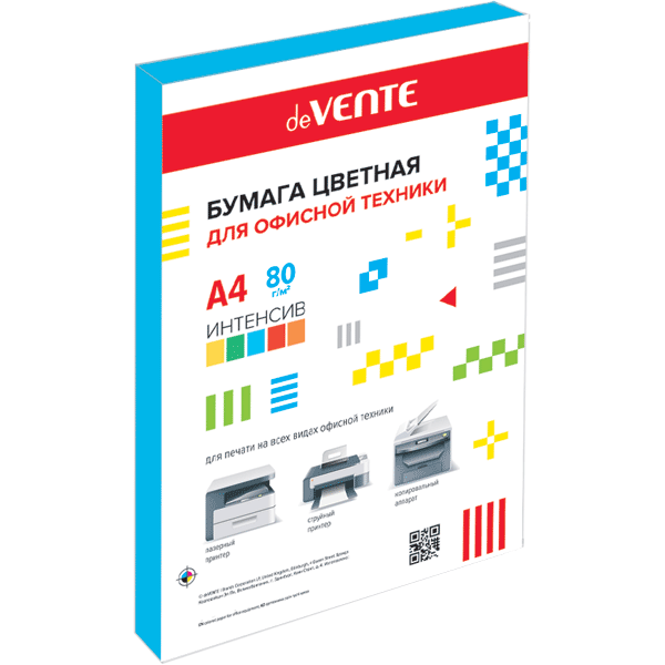 Бумага А4 100л deVente интенсив синяя 2072217 2072406