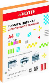 Бумага А4 50л deVente неон оранжевая 2072241 1/40