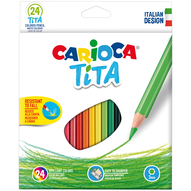 Карандаши 24цв Carioca 4038, 42794 Италия мягкие