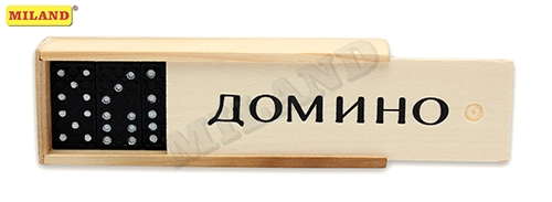 Домино в дерев. коробке 15х5 см 137-002