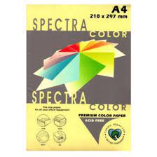 Бумага А4 500л Sinar Spectra 160 пастель желтая 1/5