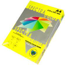 Бумага А4 500л Sinar Spectra cyber 363 неон желтая 1/5
