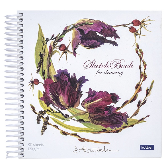 Книга д\зап. 170х170 80л 120г Хатбер без линовки Sketchbook 17196 Флер