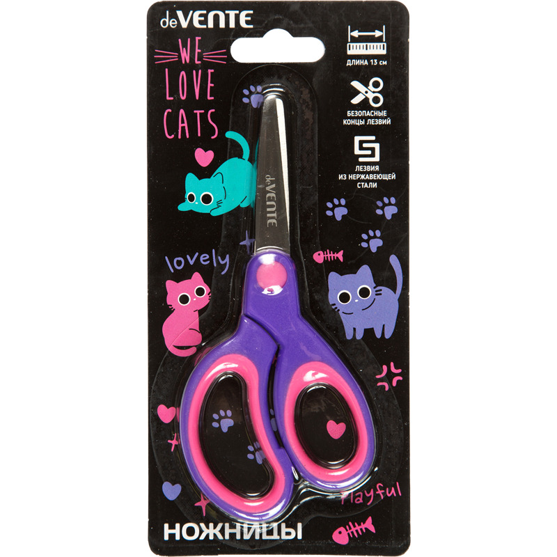 Ножницы детские deVente 13cм 8010512 Cats 1/20
