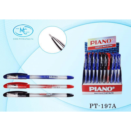 Масляная ручка Piano PT-197-A черная 1/50