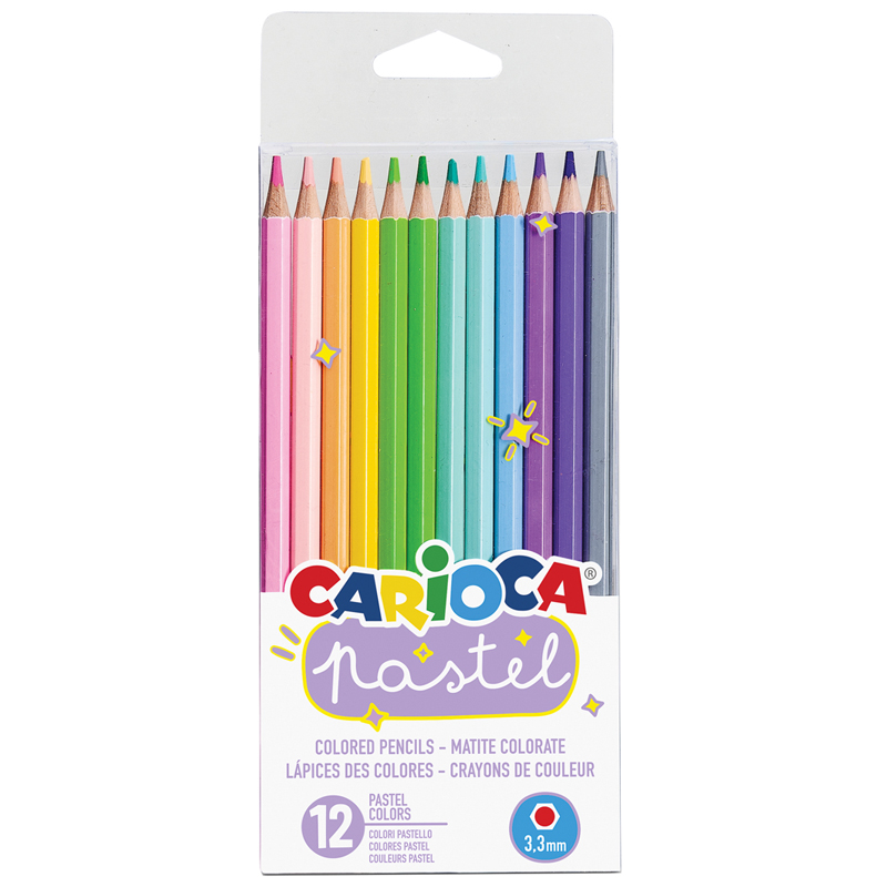 Карандаши 12цв Carioca пастель 43034 Италия мягкие
